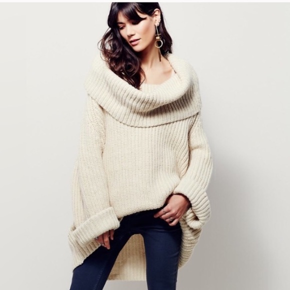 Plush Oversized Sweater TOP Extreme Cowlneck Cowl - Picture 2 of 6